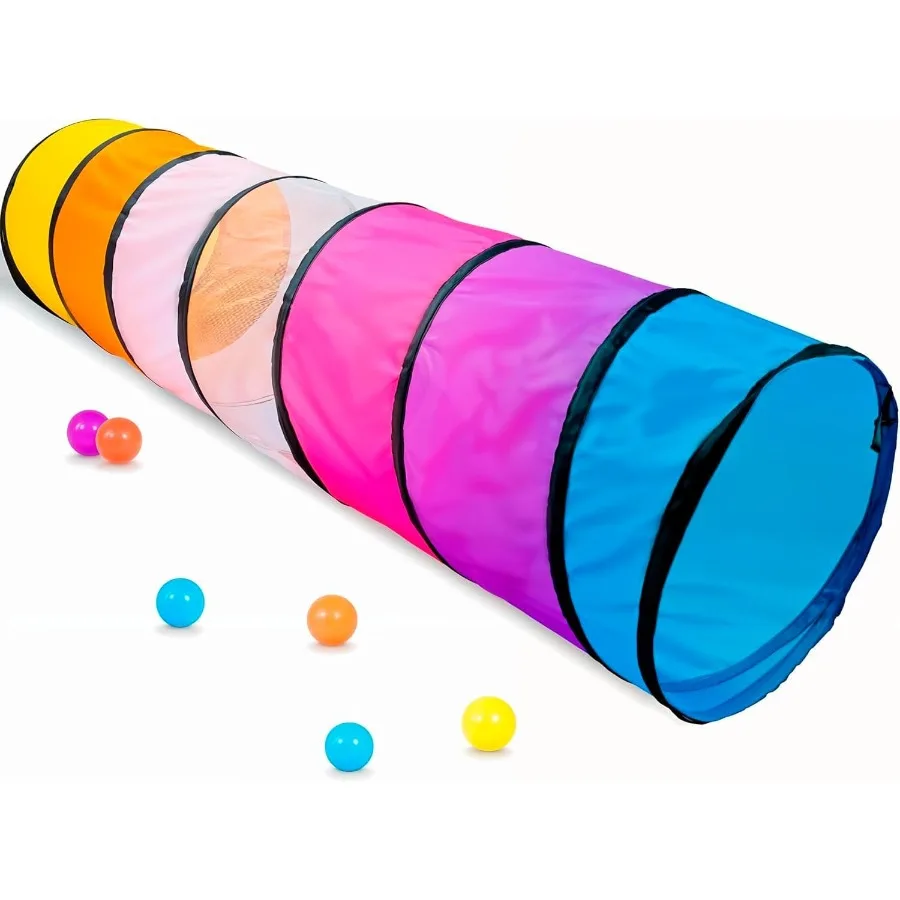 Tente tunnel de jeu pour tout-petits, jouet tunnel pop-up coloré pour bébé ou animal de compagnie, cadeau pliable pour garçon et fille