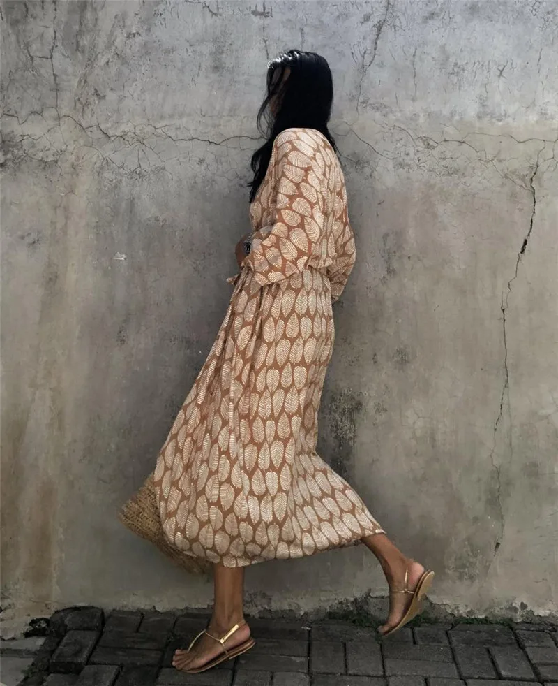 ผู้หญิงขนาดบวกยาวขึ้นปกบิกินี่Coverupsกิโมโนผูกด้านหน้าชุดว่ายน้ําชุดว่ายน้ําB Eachwear