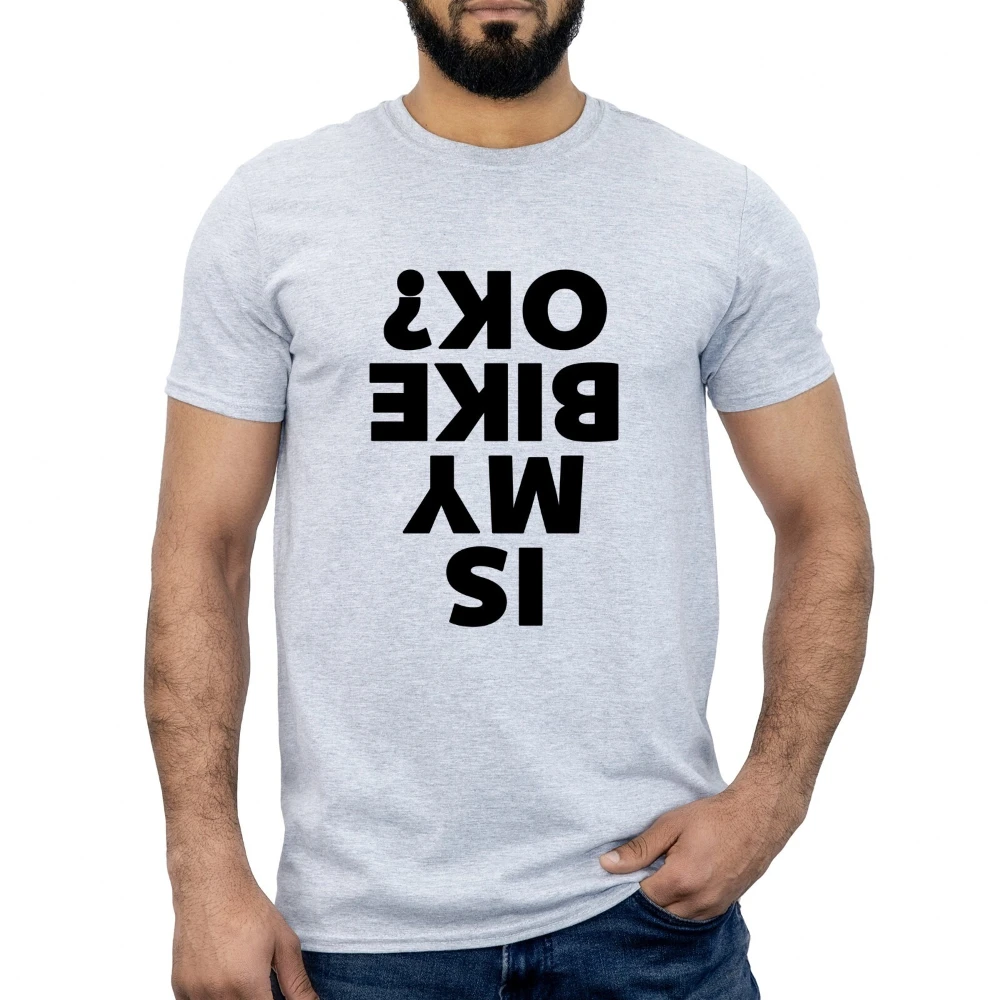 AliExpress laoyaoyifu Is My Bike OK? T-shirt Funny Motorcycle Biker Men Graphic T Shirts Motorbike Rider Joke Cotton Shirt Mens Gift Tops Men Clothing