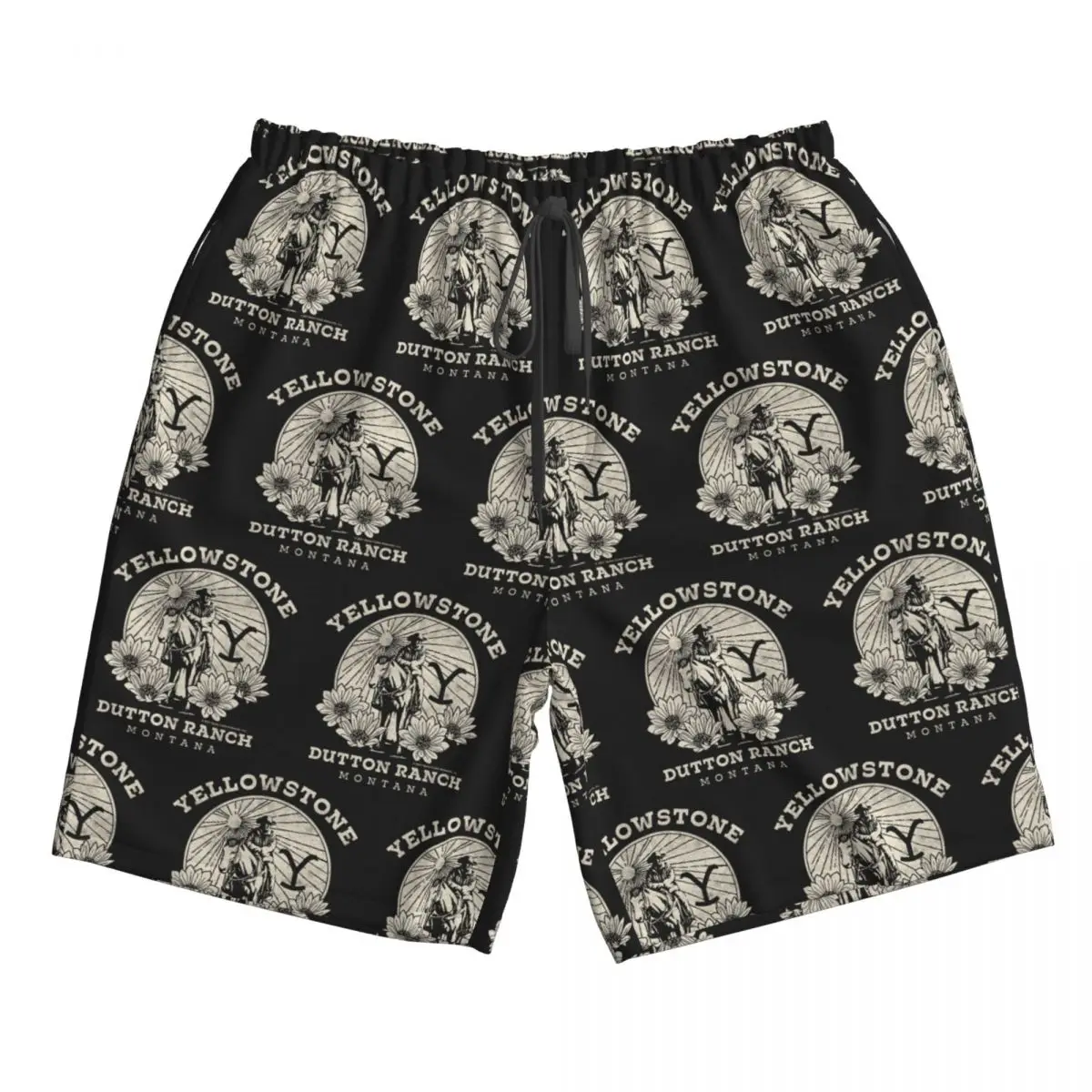 

Yellowstone Dutton Ranch Trunks Beach Board Shorts Casual Quick Dry Swim Summer Men Pants