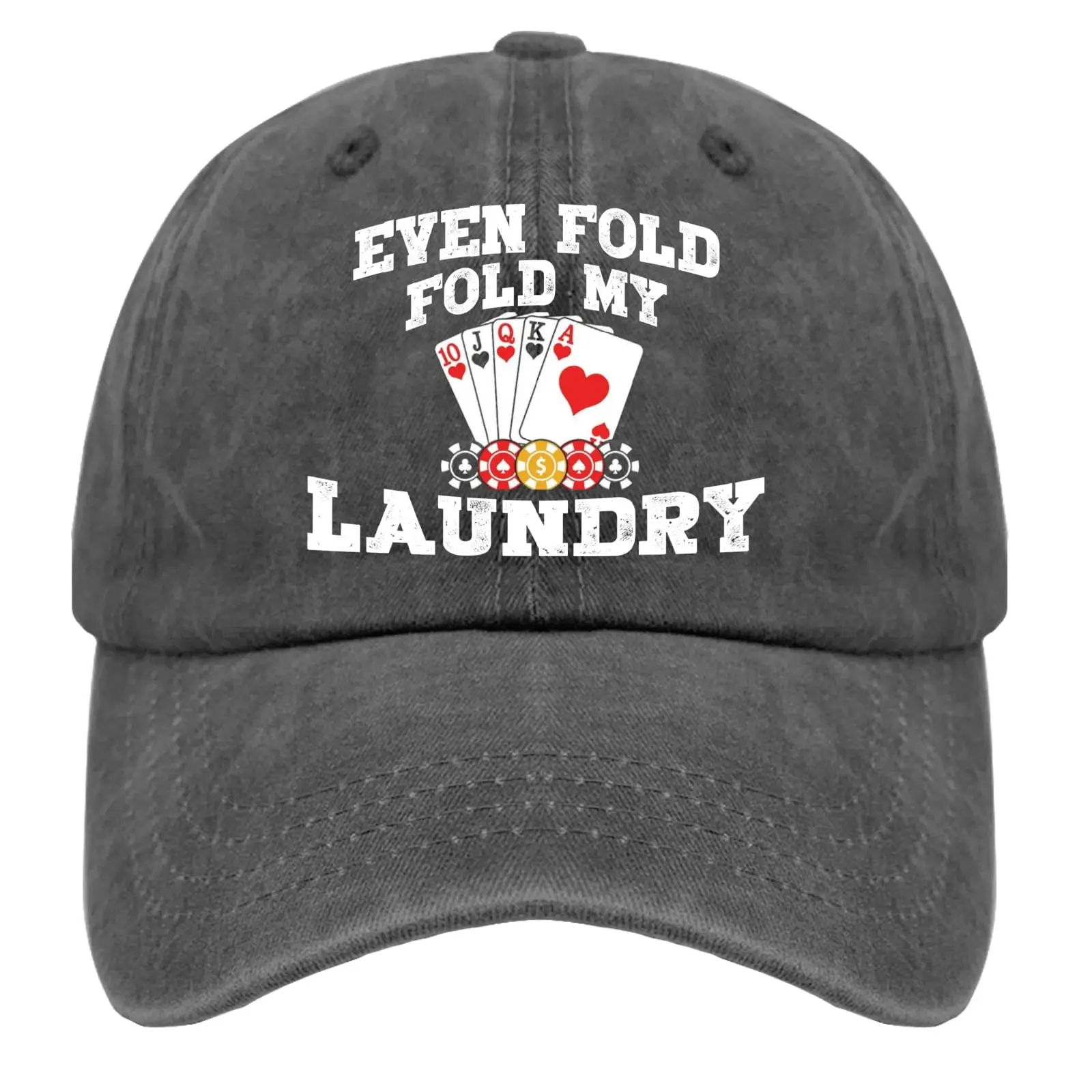 I Don't Even Fold My Laundry Hat for Mens Baseball Cap Fashion Washed Ball Caps Breathable Trucker Hats