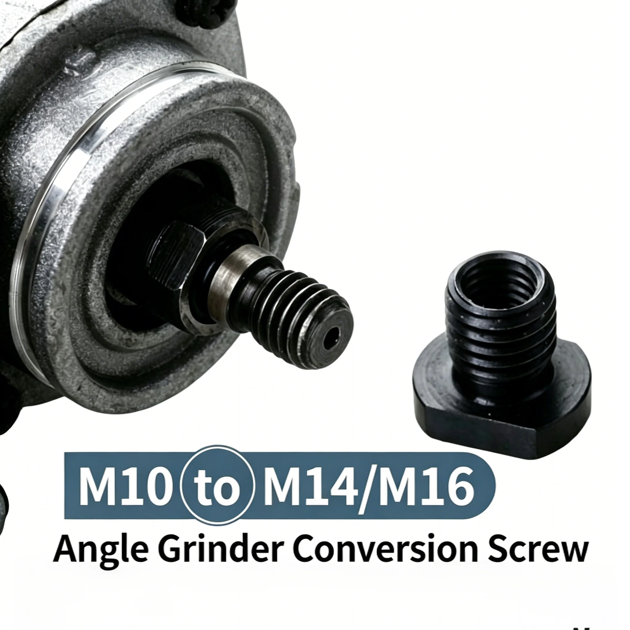 Adaptador de Rosca de Troca Rápida M10 para M14 M16 para Esmerilhadeira Angular, Conector de Interface Preto para Polidora