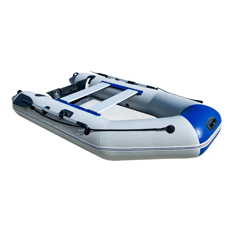 280cm 9.2 ft Marine Inflatable Dinghy Rowing Canoe Portable Assault Rafting Fishing Kayak Air Deck Floor Yacht forpromote sales