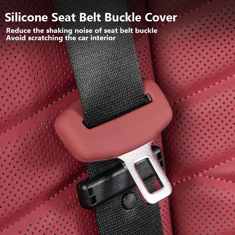 Silicone Car Seat Belt Buckle Clip Protector For Porsche Cayenne Macan Panamera 718 Car Front Rear Seat Belt Cover Accessories