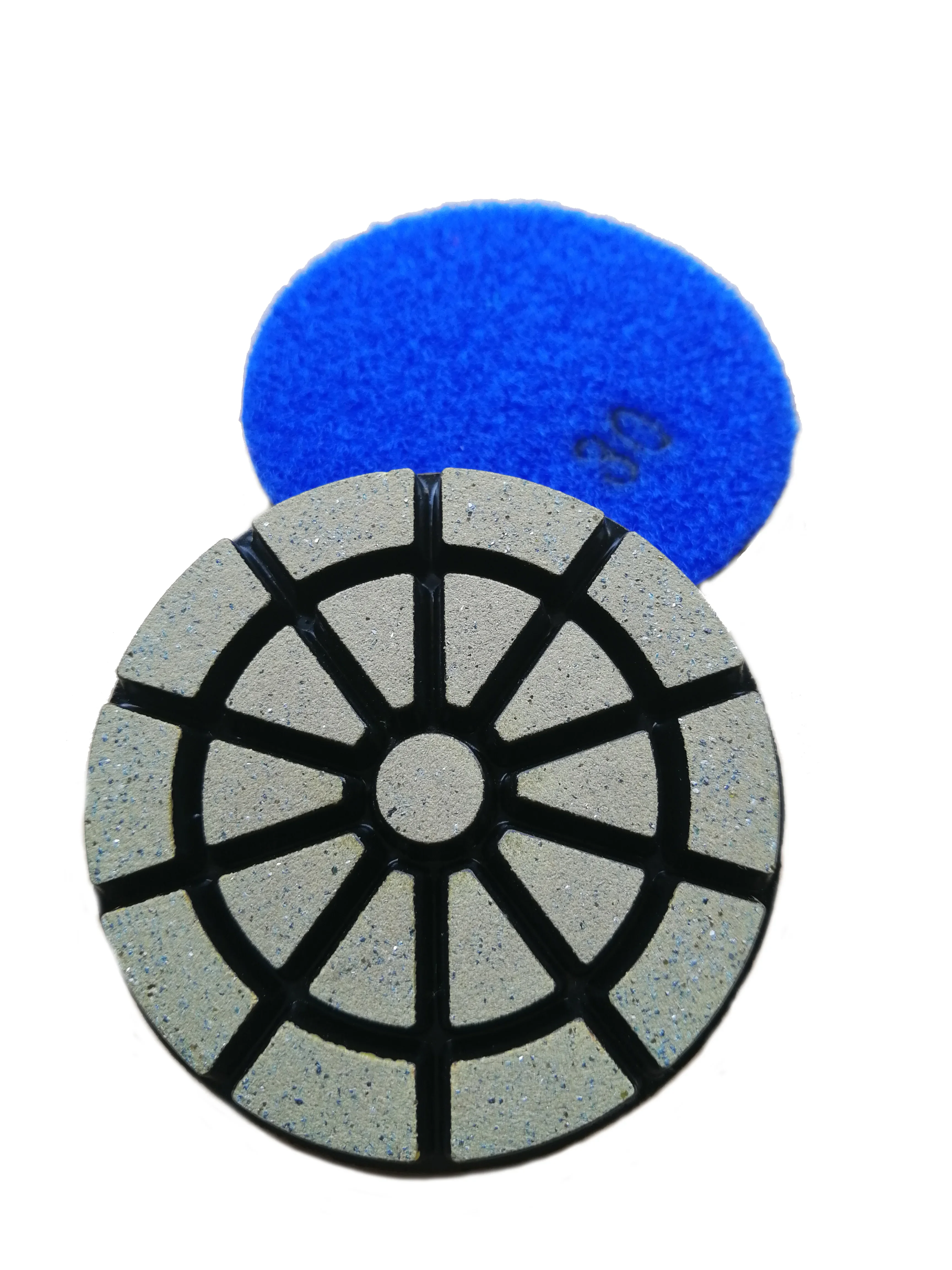 Almohadillas de molienda de diamante híbrido de Transición de Unión cerámica, Puck para pulir hormigón y suavizar patrones de arañazos, 3"