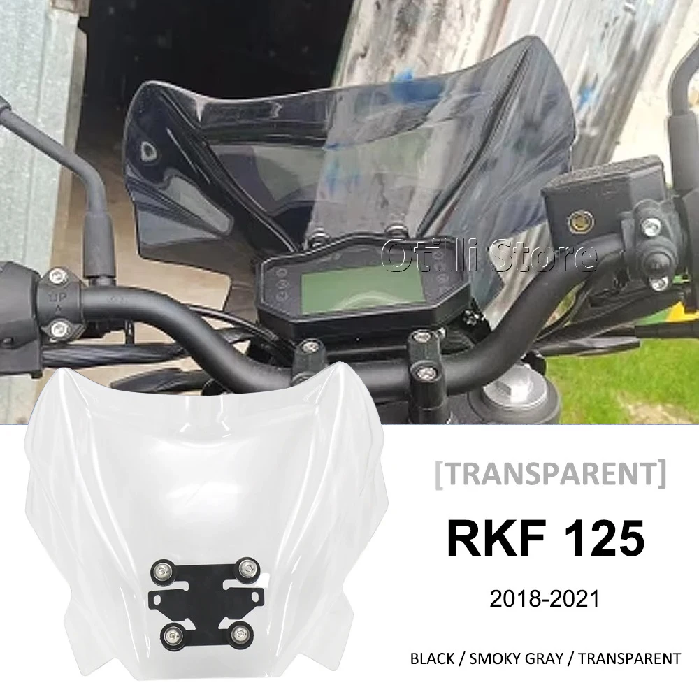 

Motorcycle Accessories For KEEWAY RKF 125 RKF125 rkf125 2018-2022 Front Windscreen Windshield Screen Shield Air Wind Deflector