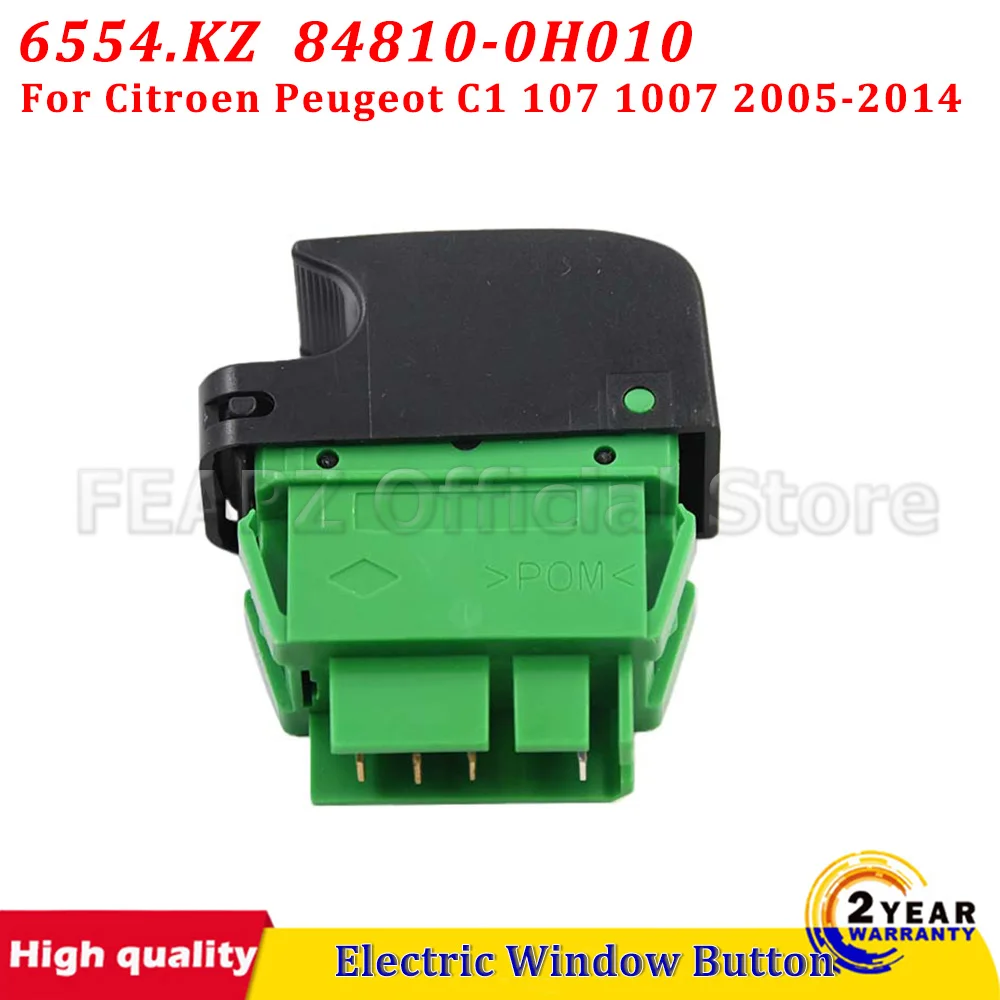 Electric Window Button 6554.KZ 84810-0H010 For Citroen Peugeot C1 107 1007 2005-2014 Car Power Window Control Lifting Switch