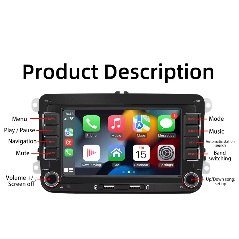 Android Car Radio For  VW Passat B6 B7 CC Tiguan Touran GOLF POLO GPS Radio DSP BT5.4 5G+2.4G WIFI6