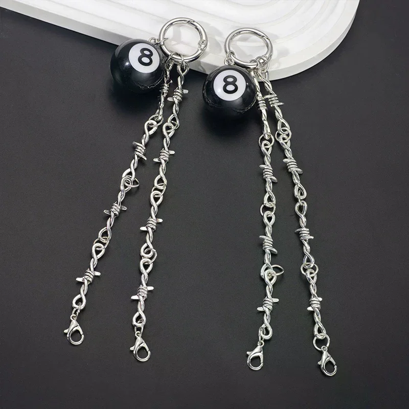 1pc Gothic Punk Style Detachable Double Thorn Shoe Decor Chain Easy-Release Buckle Mechanism Ideal DIY Fashion Accessory