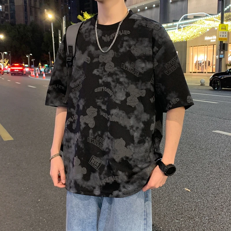 

HIP HOP Sports T Shirt Streetwear Mens T-shirts Casual 2025 Summer Short Sleeves Print Tshirt Tees Oversize 4XL 3XL