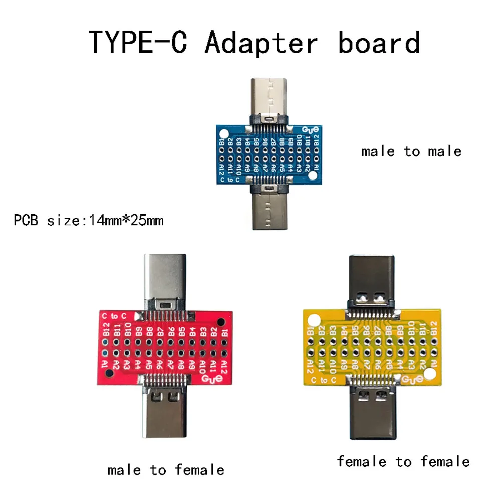 TYPE-C Public To Female Test Board USB3.1 Female Socket 24P Adapter Board PD Fast Charging Extension Support Apple New Interface