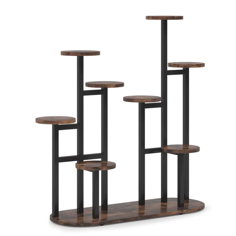 

Multi-layer flower rack Floor-to-ceiling balcony flower pot shelf Interior design climbing vine wrought iron home storage plant