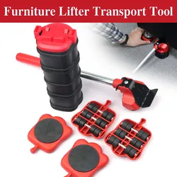 Heavy Duty Furniture Lifter Furniture Mover set 4 Move Roller 1 Wheel Bar for Lifting Moving Furniture Helper Transport Tool