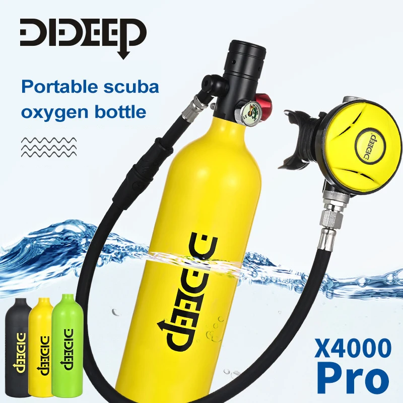 

X4000 Pro 1L Mini Scuba Diving Tank Oxygen Cylinder Underwater Diving Set Air Oxygen Tank W/ Diving Mask