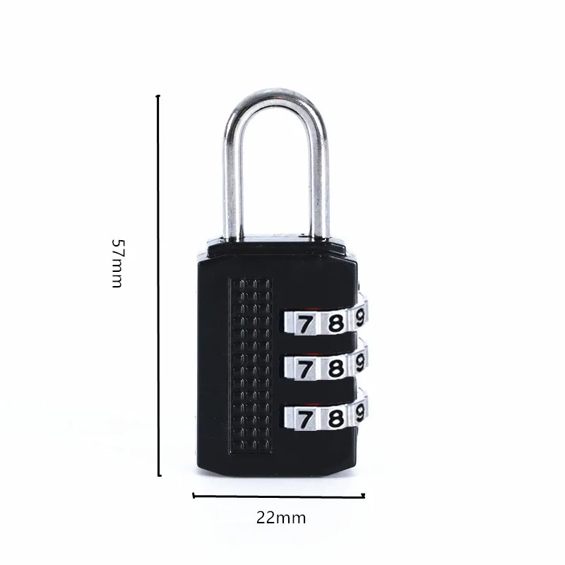 Mini Luggage Password Lock, Zinc Alloy 3-Digit Password Combination Lock, Gym Cabinet, Trolley Case Zipper Padlock