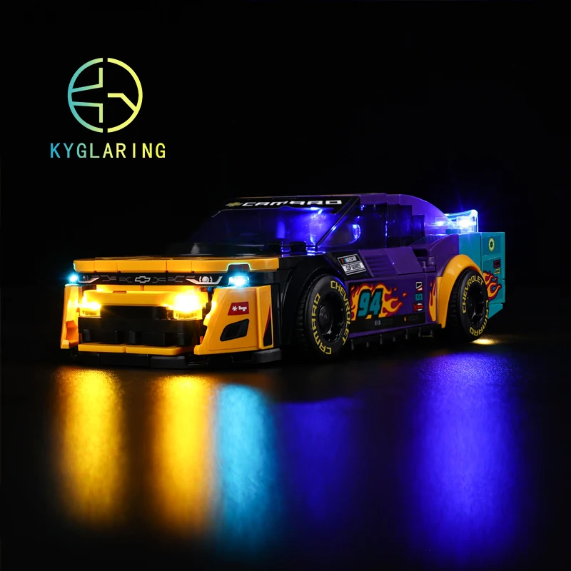 Kyglaring Led Lighting Set DIY Toys for 76935 NASCAR Next Gen Camaro ZL1 Blocks Building(NO Model)