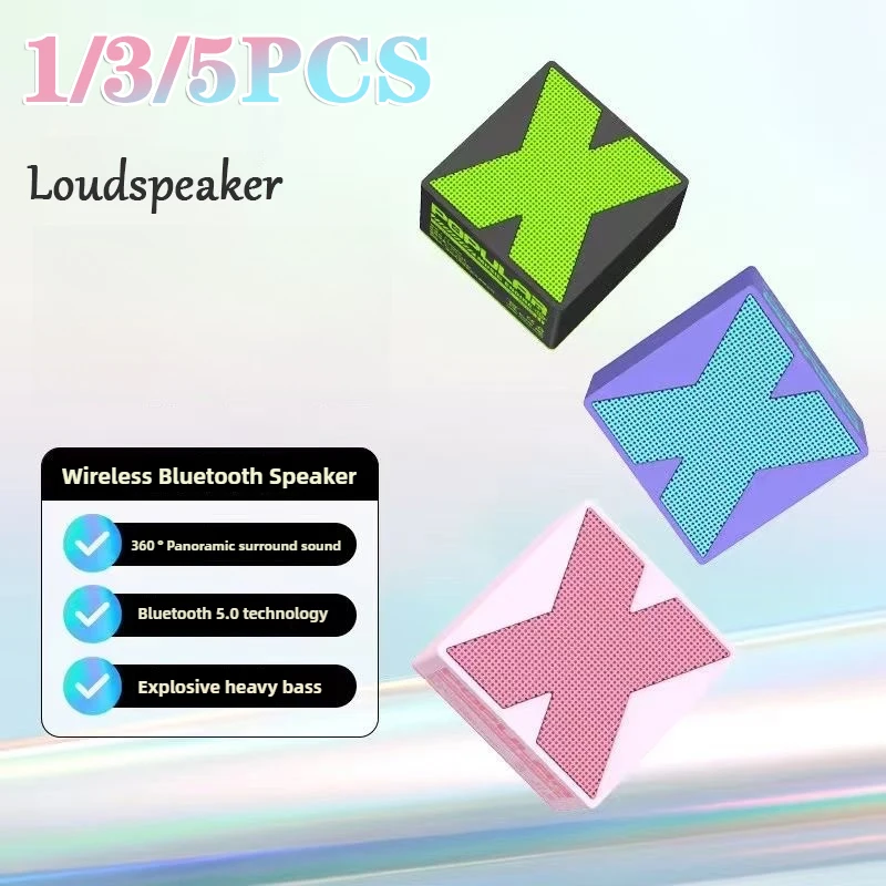 1/3/5PCS Wireless Bluetooth Speaker Mini Audio Portable Player Home High Sound Quality Sound Suitable for Mobile Phones Computer