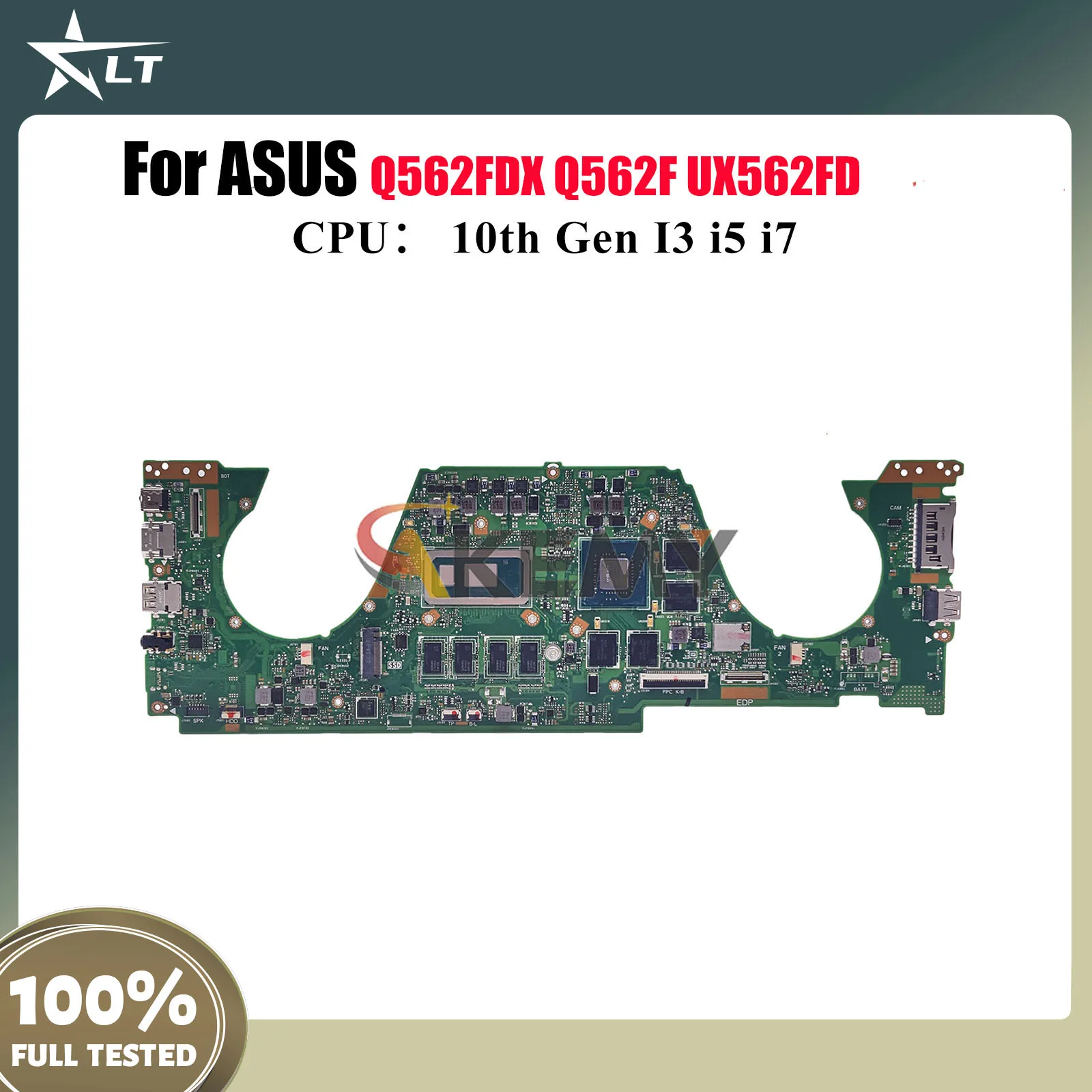 

UX562FD Материнская плата для ноутбука ASUS ZenBook UX56IQ Q562F Q562FDX UX562 Материнская плата для ноутбука с 10-го поколения I3 i5 i7 103% тест ОК
