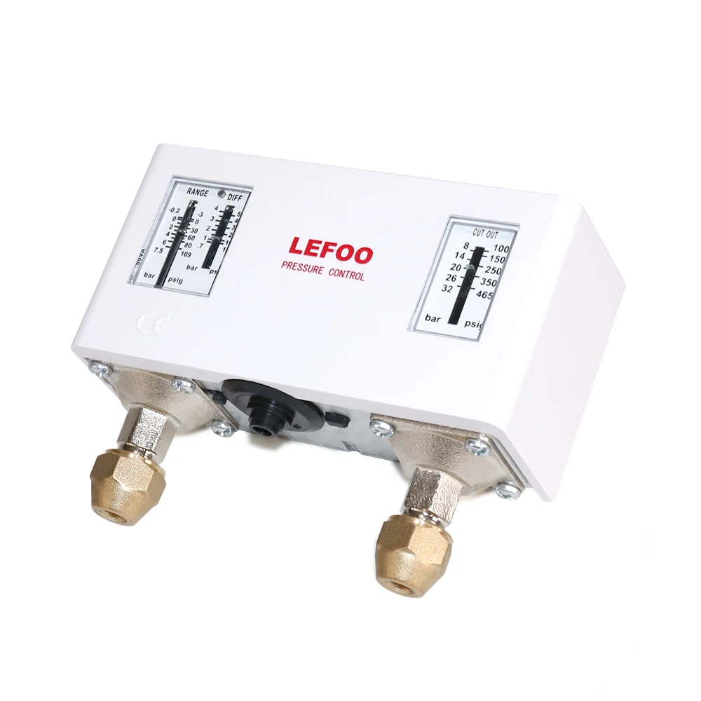 

LEFOO LF58 Adjustable Differential dual Pressure Switch For Refrigeration hvac steam air compressor water pump