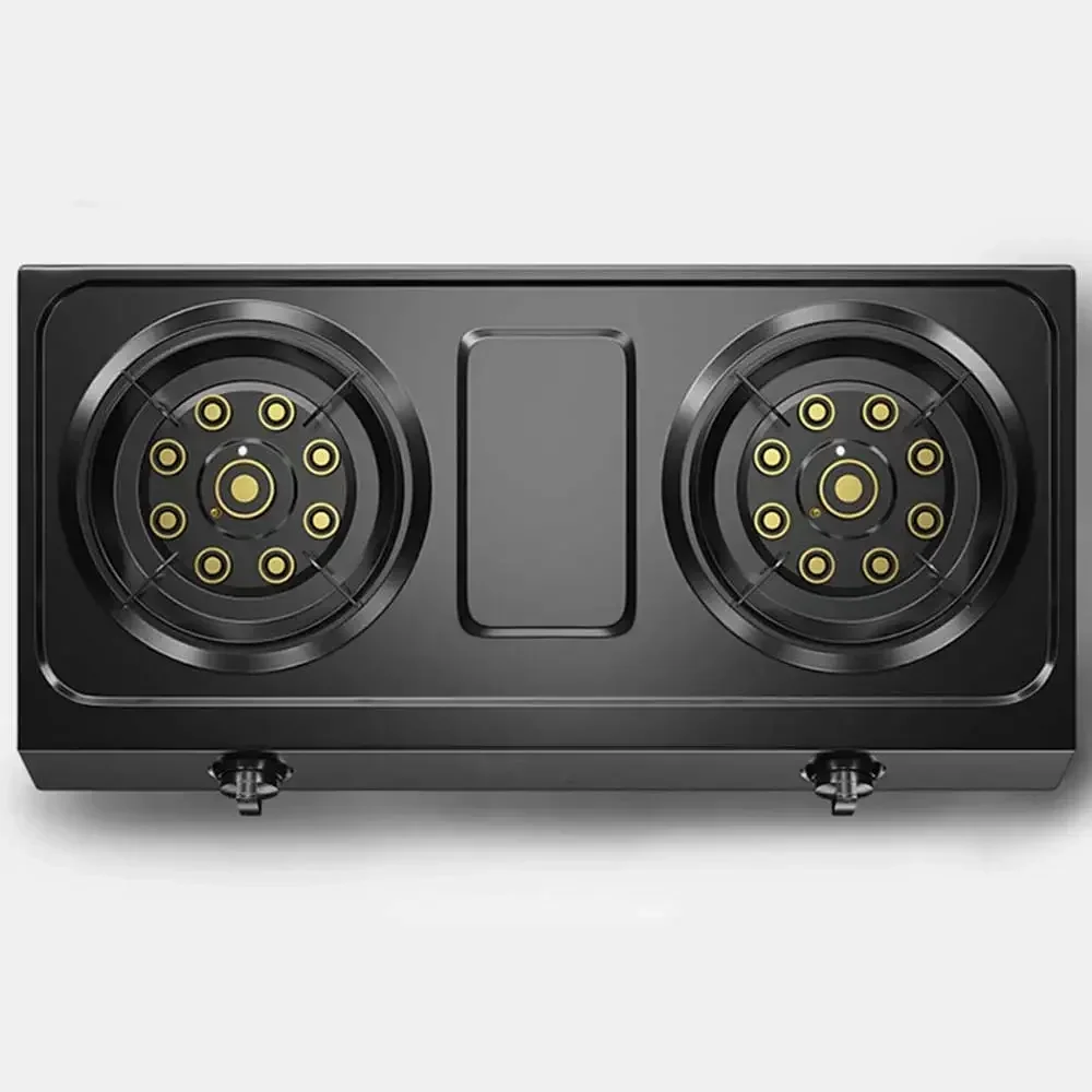 Gas Stove, Double Stove, Desktop, Sudden Fire Extinguishing Protection, Household Liquefied Gas, Natural Gas Gas Stove