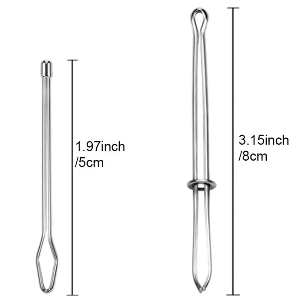 2Pcs Easy Pull Bodkin Needle Threader Tweezer Metal Bodkin Yarn Weaving Tools for Elastic Ribbon Drawstring Tape Threading
