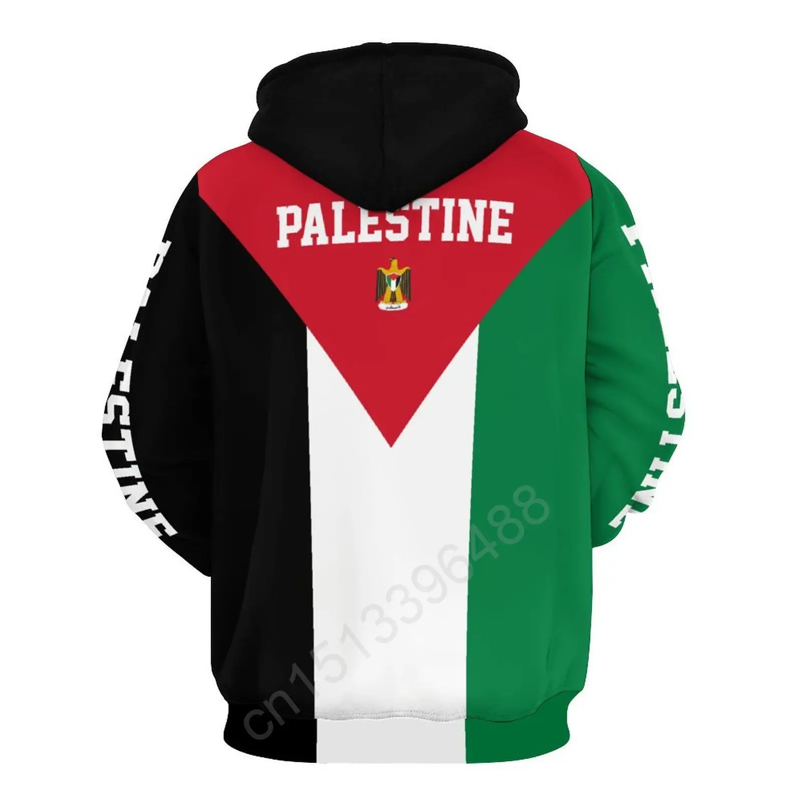 علم فلسطين ثلاثية الأبعاد هوديي البوليستر كول الرجال النساء Harajuku البلوز للجنسين بلوزة كاجوال هوديس اسم مخصص