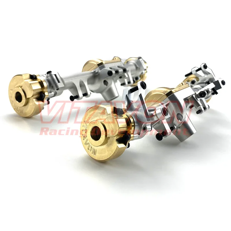 VITAVON Front & Rear Axle Housing set CNC Alu7075+Brass for Traxxas TRX-4 1:10