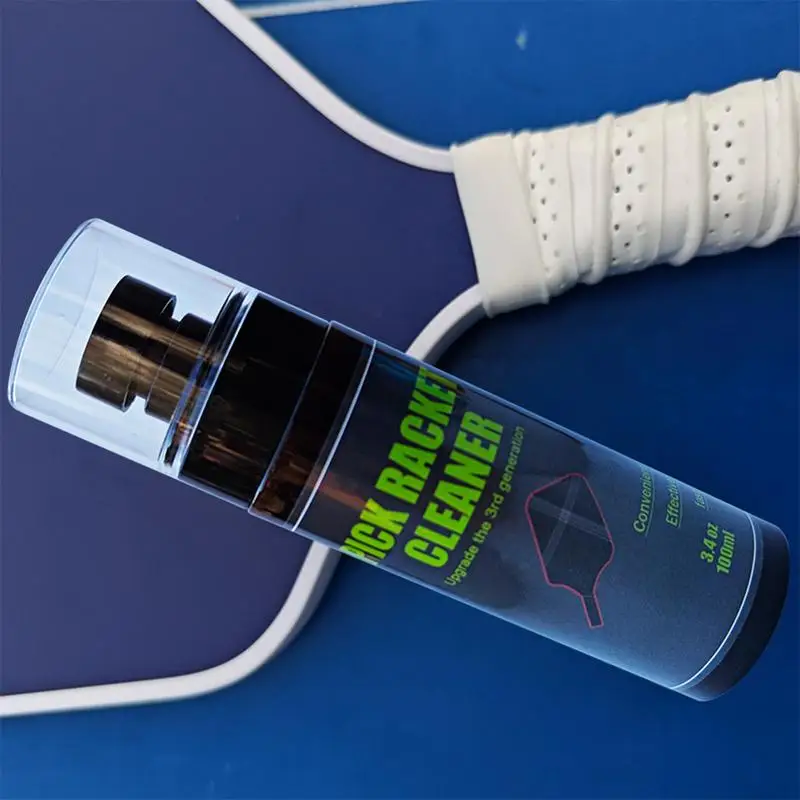 Limpador para palheta de pickleball, 100ml, líquido de palheta de pickleball, limpador rápido de raquete de bola, utensílios de pickleball, cuidados com raquete