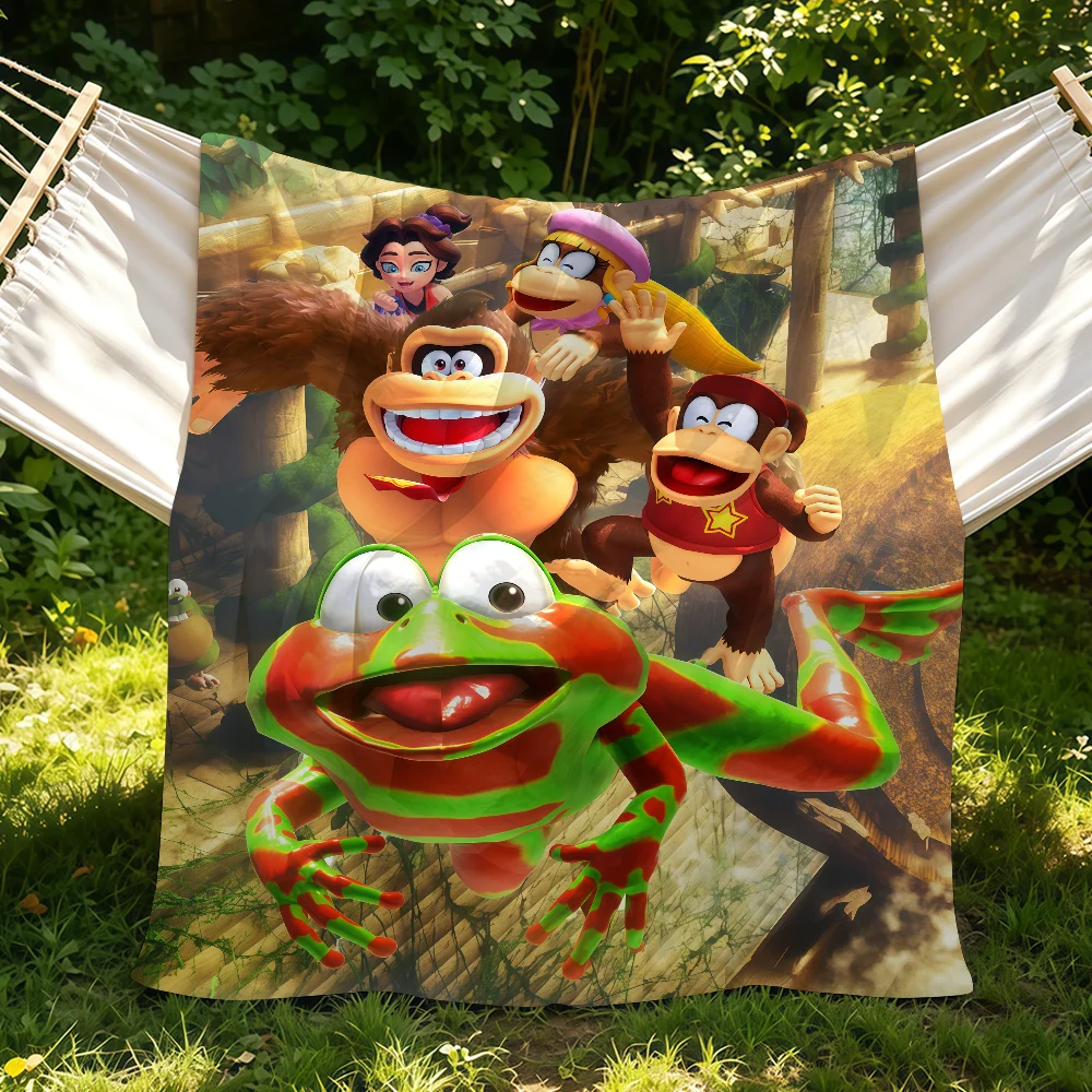 Game D-Donkey K-Kong C-Country Blanket Suitable For Sofas Beds Offices Cars Outdoor Travel An Ideal Gift For Friends Family