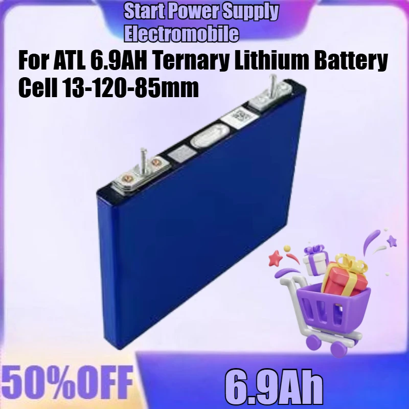 

New for ATL 6.9AH Ternary Lithium Battery Cell 13-120-85mm 12V 24V Start Power Supply Electromobile 70C 30C