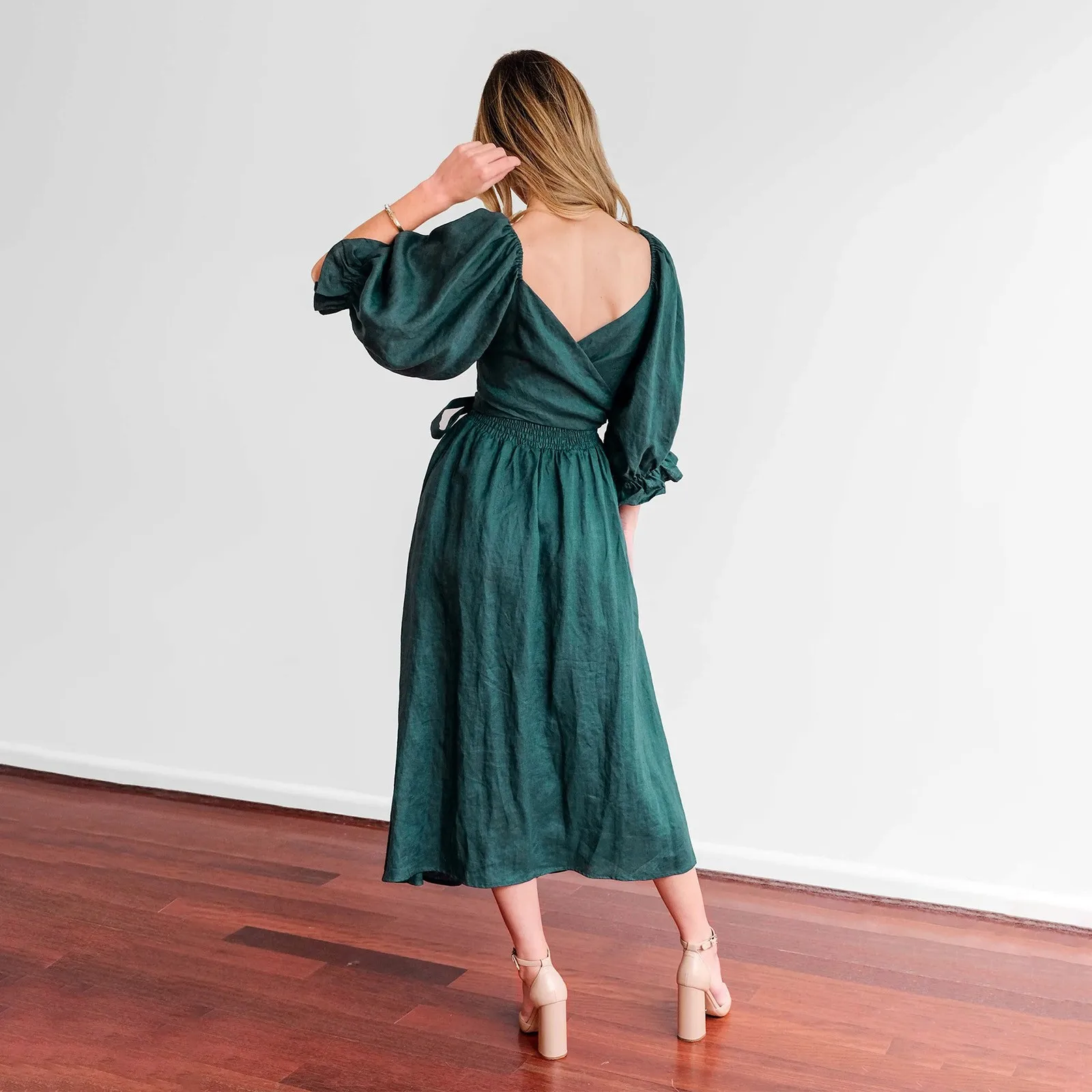 Sexy Tie Rope Belt Ruffle Trim Long Dress Elegant High Waist Draped Women Maxi Dresses Ruffles Short Sleeve V-Neck Sundresses