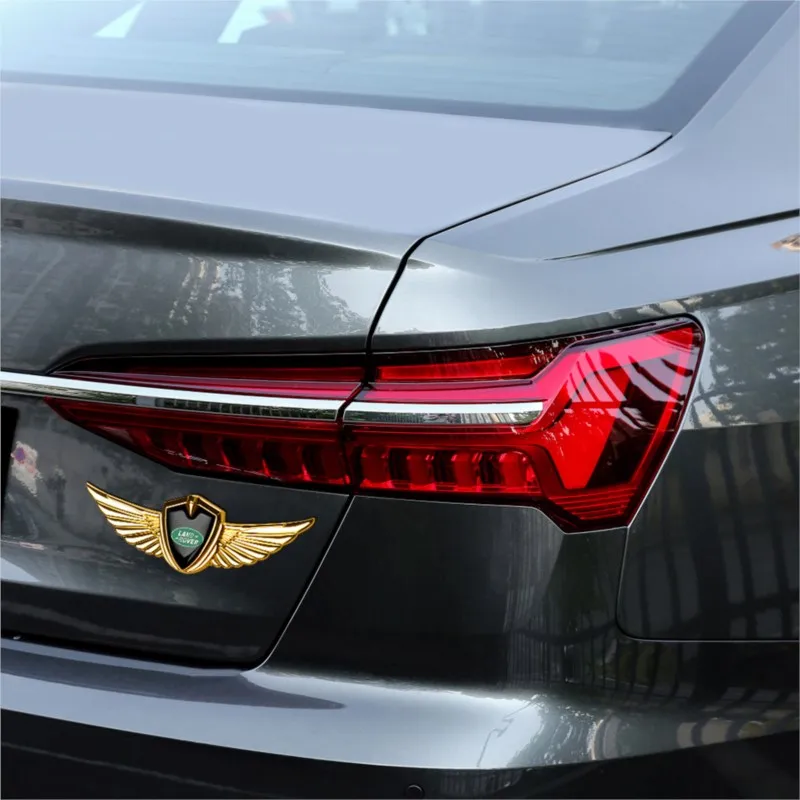 Car Styling Metal Alloy Fender Wing Sticker Side Body Trunk Decal For Landrover SVR Discovery Velar Evoque Defender Range Rover