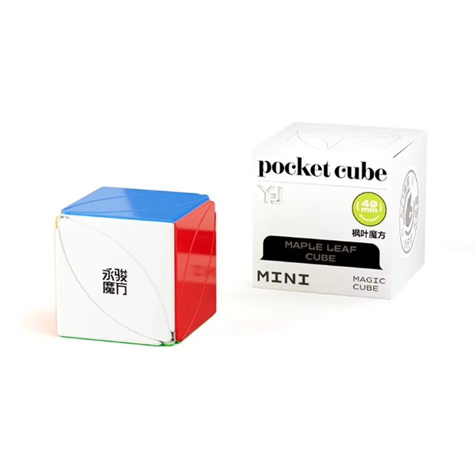 YongJun MINI Pocket Magnetic Cube 49mm Maple Leaves YJ Maple Leaves Educational Magic Cube Toys For Kids Gift Toy Cubo Magico