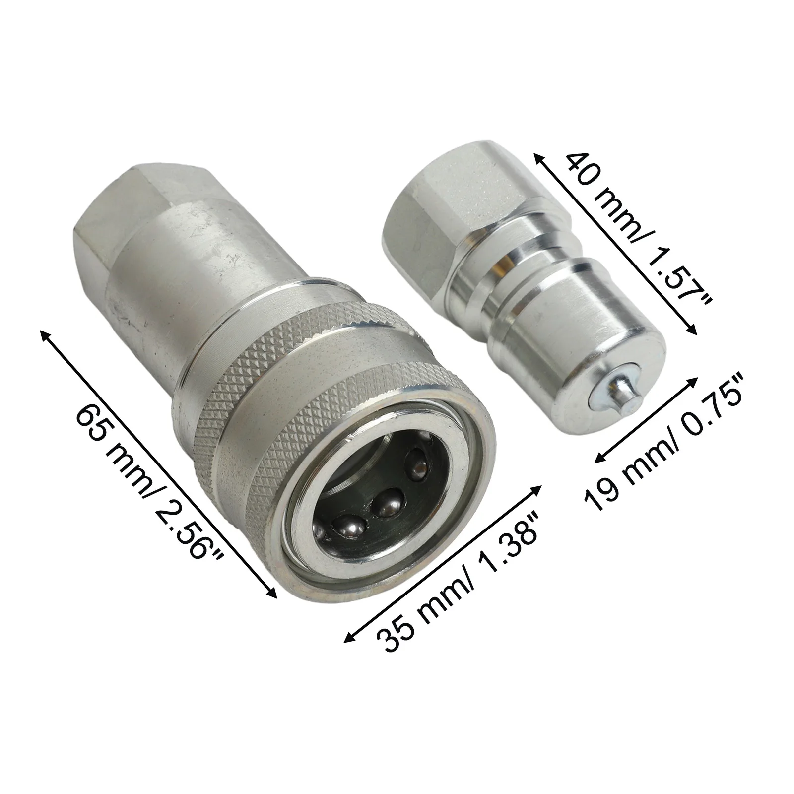 Hydraulic Quick Connect Coupler Set Carbon Steel G3/8 Female Pipe Fitting for Efficient Hydraulic Applications
