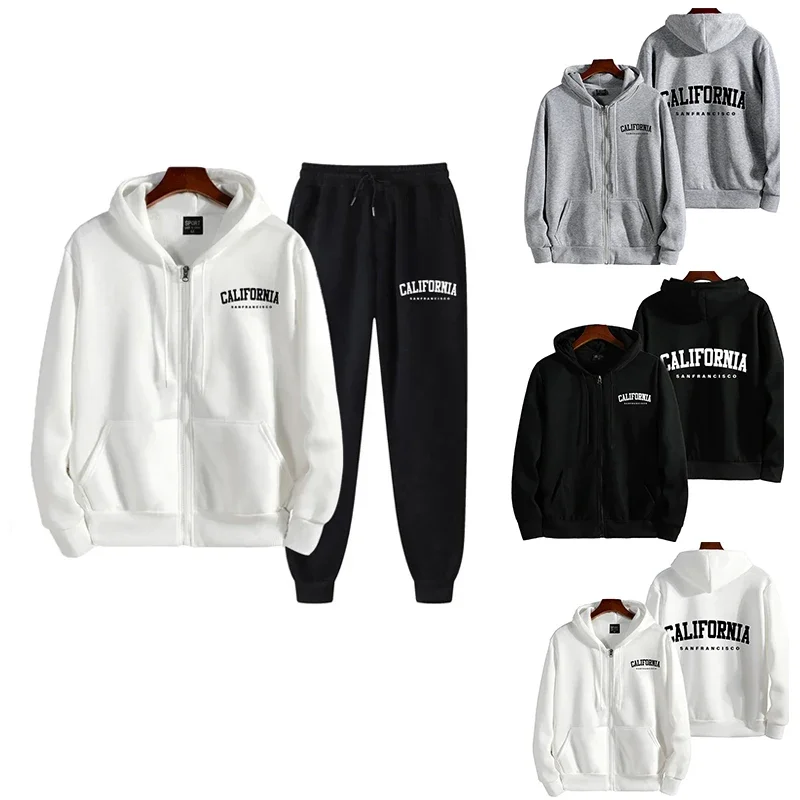 Sweatshirt täglich Trainings anzug Männer heiße Verkäufe Reiß verschluss Hoodies Sweatshirts lässig Hoodie Mode Sport hose und Sportswear Herren