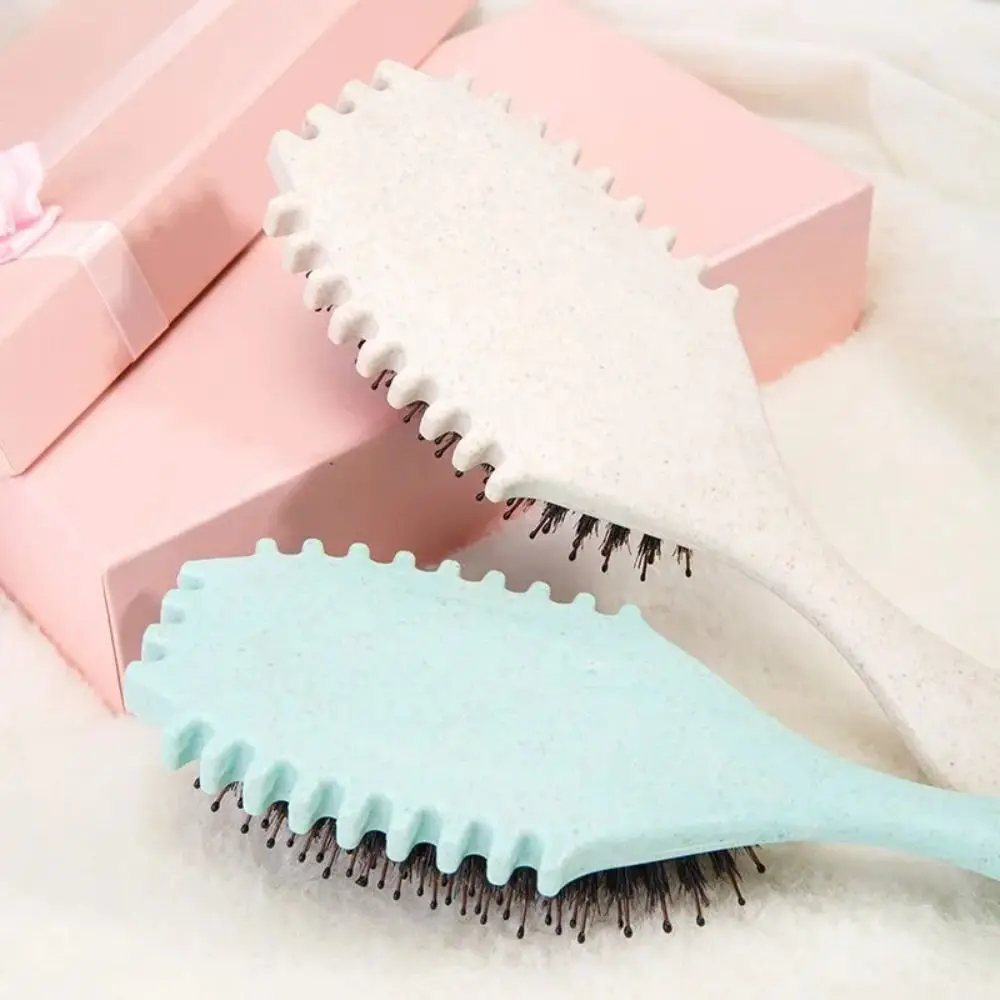 Brosse à cheveux en poils de sanglier pour la définition des boucles, outil de coiffure, peigne de tête de massage anti-léges, utilisation questionto