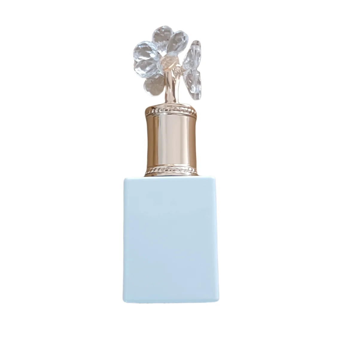 15ML 5 pieces Gel Polish Bottles Empty White Glass bottle with flower lid with brush for Nail art