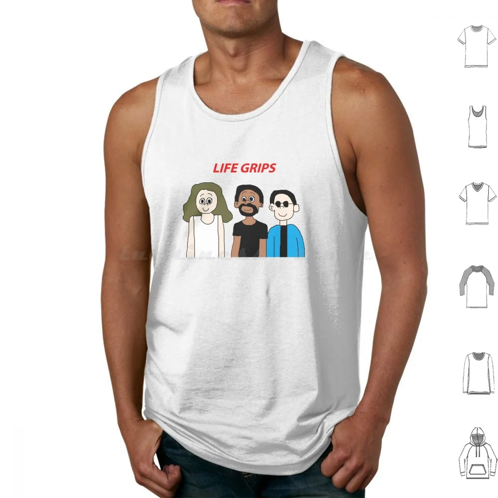 Life Grips Tank Tops Print Cotton Stefan Burnett Zach Hill Andy Morin Kids Life Love Music