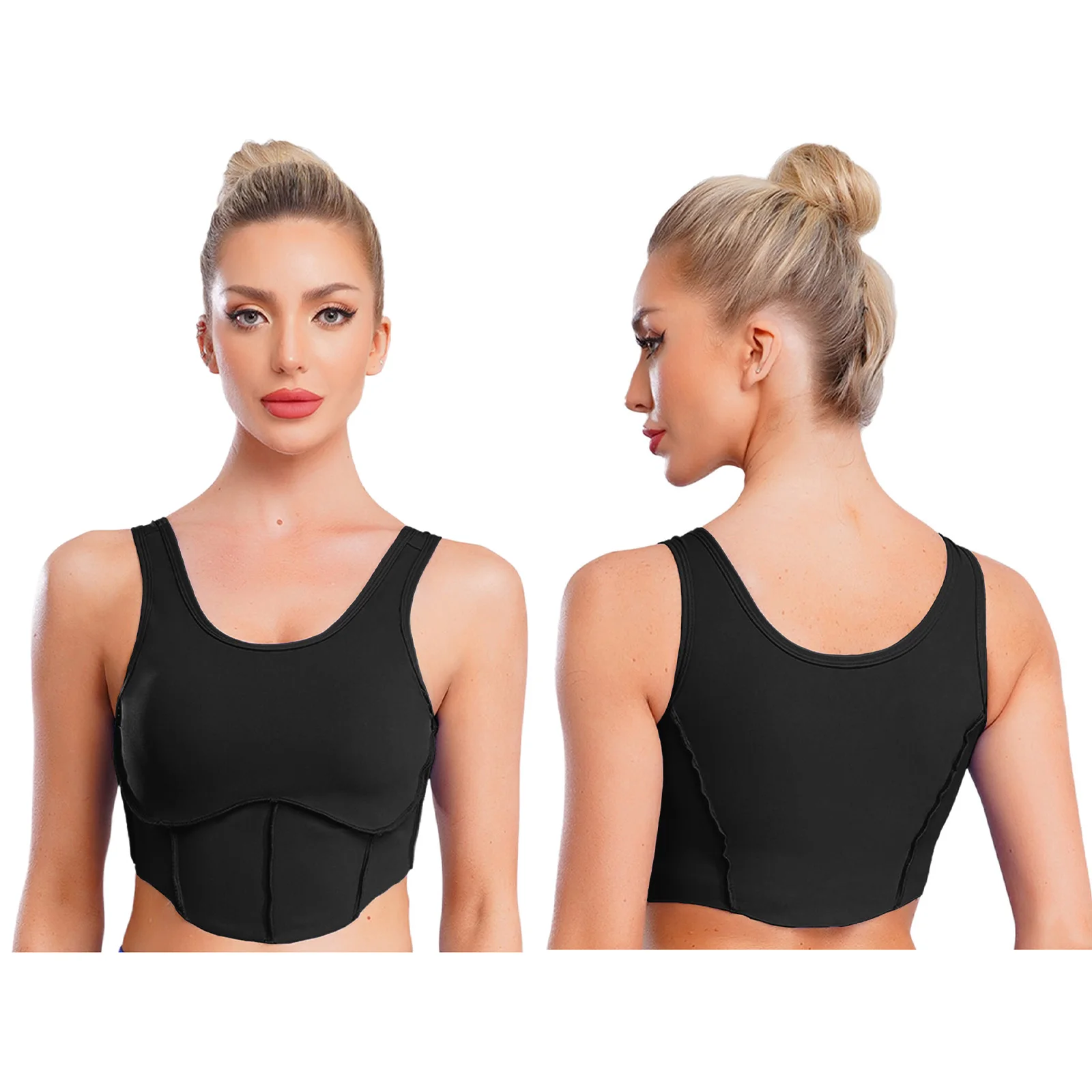 

Women Sport Workout Running Vests Sleeveless Yoga Athletic Breathable Sport Vest with Removable Chest Pads for Daily Workout Top