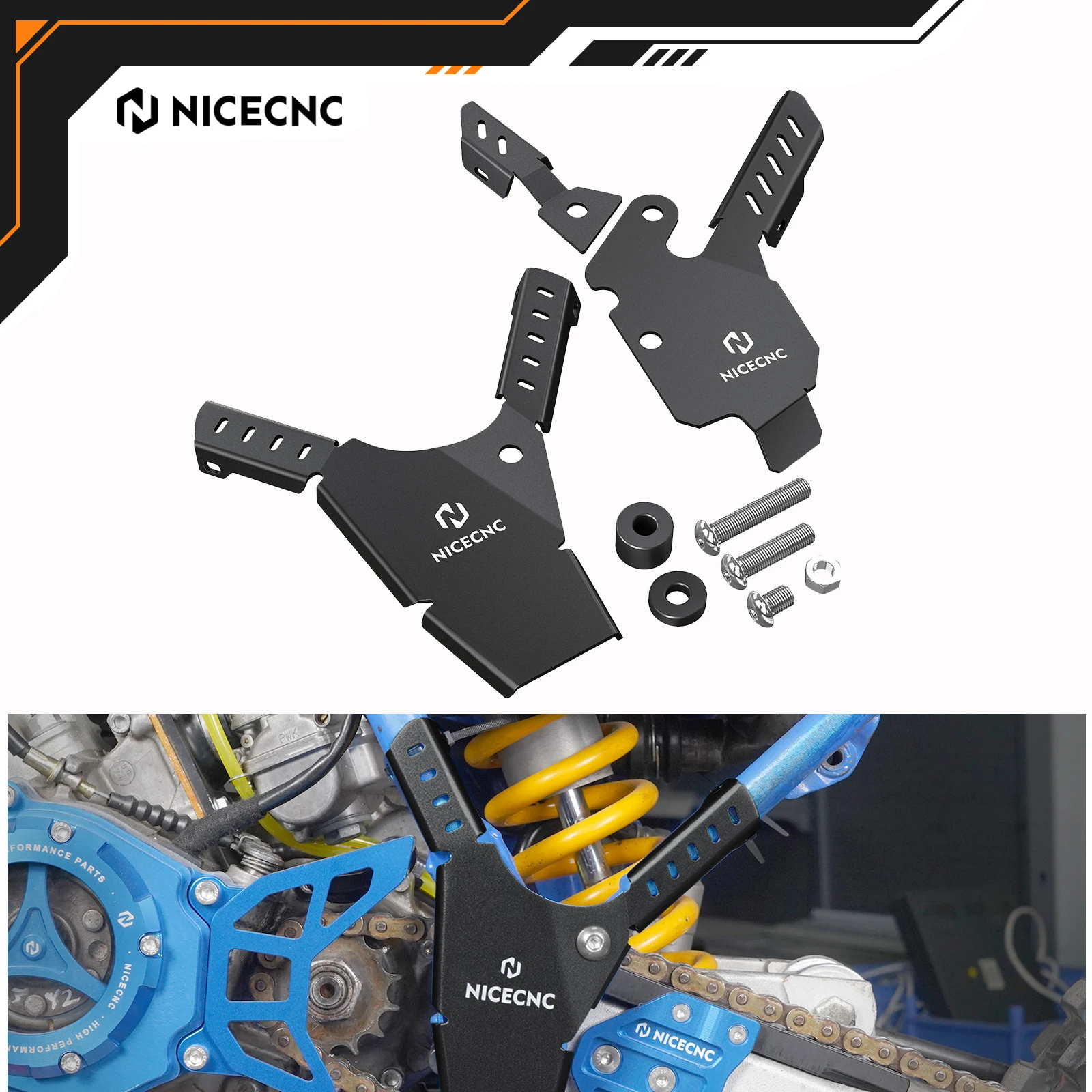 

NICECNC левая и правая защитная крышка рамы для Yamaha YZ85 YZ 85 2002-2021, боковая крышка рамы, комплект защиты обтекателя