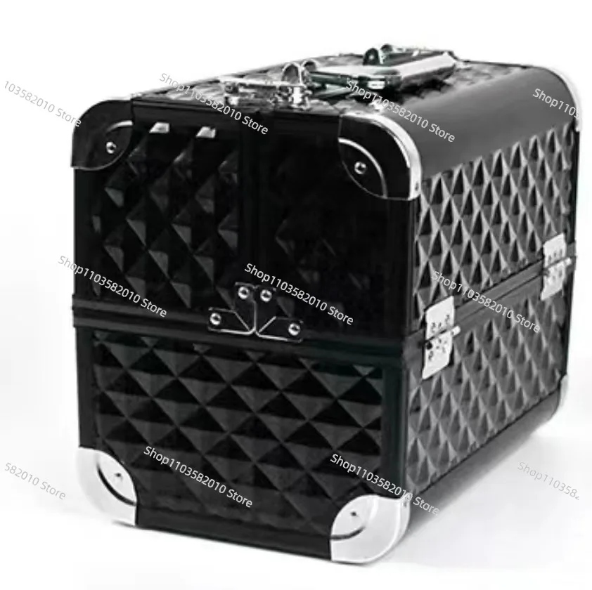 Aluminum alloy cosmetic case portable double open household tattoo embroidery manicure eyelash kit