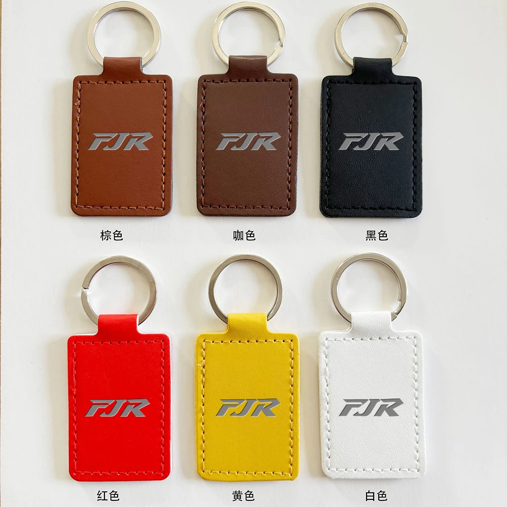 High-Grade PU leather Motorcycle Keychain Holder Keyring For Yamaha FJR1300 FJR LOGO Accessories