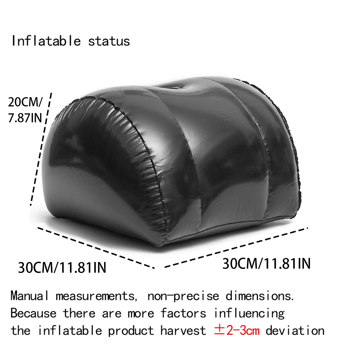 Inflatable pvc black sex posture auxiliary pillow triangle soft mattress semi-cylindrical inverted dildo vibration accessories