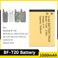 BF-T20 Walkie Talkie Battery T-20C WLN KD-C1 Li-ion KB-5C Rechargable Batteries 1500mAh 3.7V For KD-C2 KD-C10 KD-C50 KDC51 RT22S