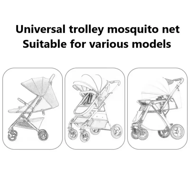Новая летняя москитная сетка, детская коляска, детская коляска, коляска от комаров, детская безопасная сетка для защиты младенцев, аксессуары для коляски