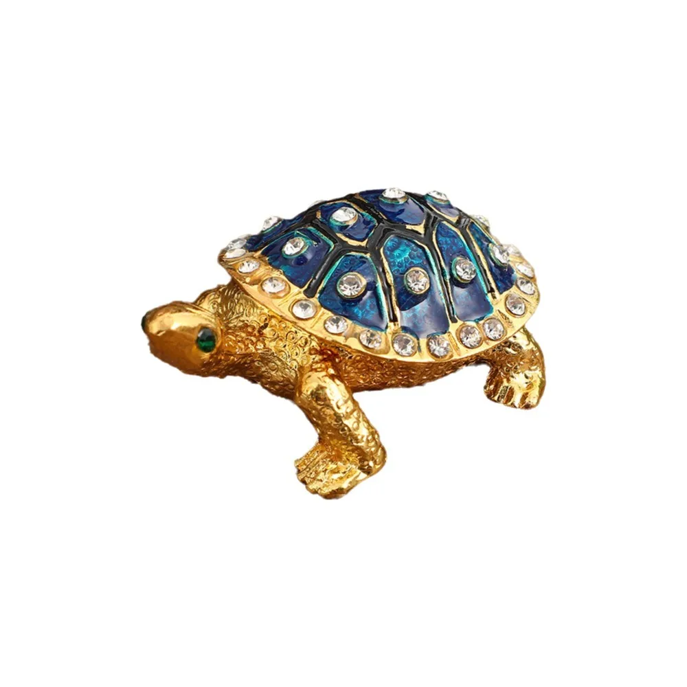 

Practical Retro Turtle Jewelry Box Elegant Zinc Alloy Vintage Storage Case Decorative Metal Turtle Ornament Home Decor