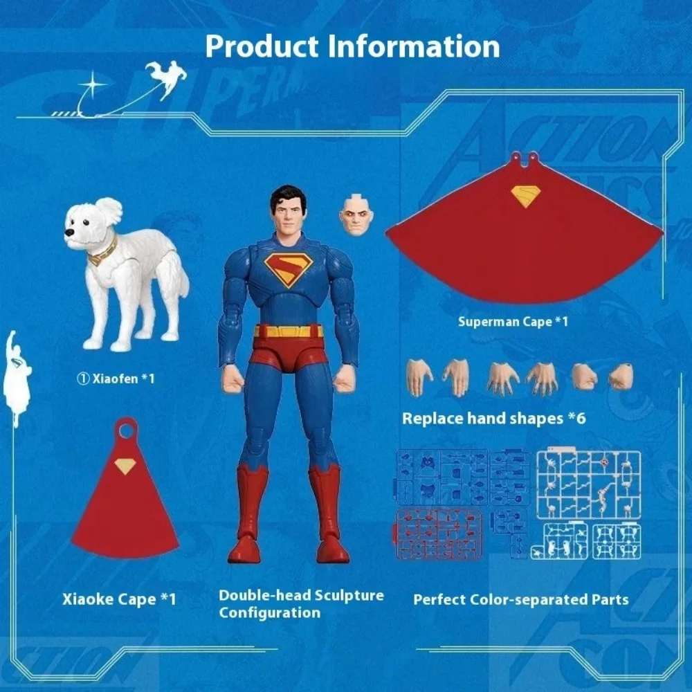 Blokees Building Superman Beyond Edition Dc Heroes Action نموذج لجسم عدة ألعاب قابلة للجمع للبالغين هدية عيد الهالوين #3