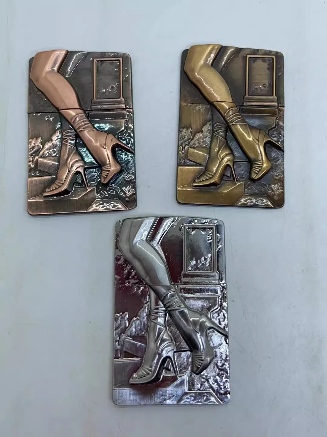 1Piece Lighter DIY Custom Sexy Girl High Heels Decorative Sticker Badge for Zp Size 5.2X3.2cm