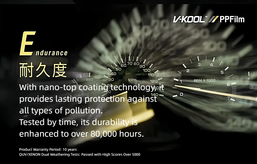 VKOOL Autolackschutzfolie 10 Jahre Garantie TPU PPF 1,52M*15M (ROLLE) Autoschutzfolie – Detail 5