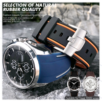 Rubber Silicone Watchband 23mm 24mm for Tissot T035627 T035617 CITIZEN Men's Waterproof Sports Strap Soft Strap Butterfly Buckle